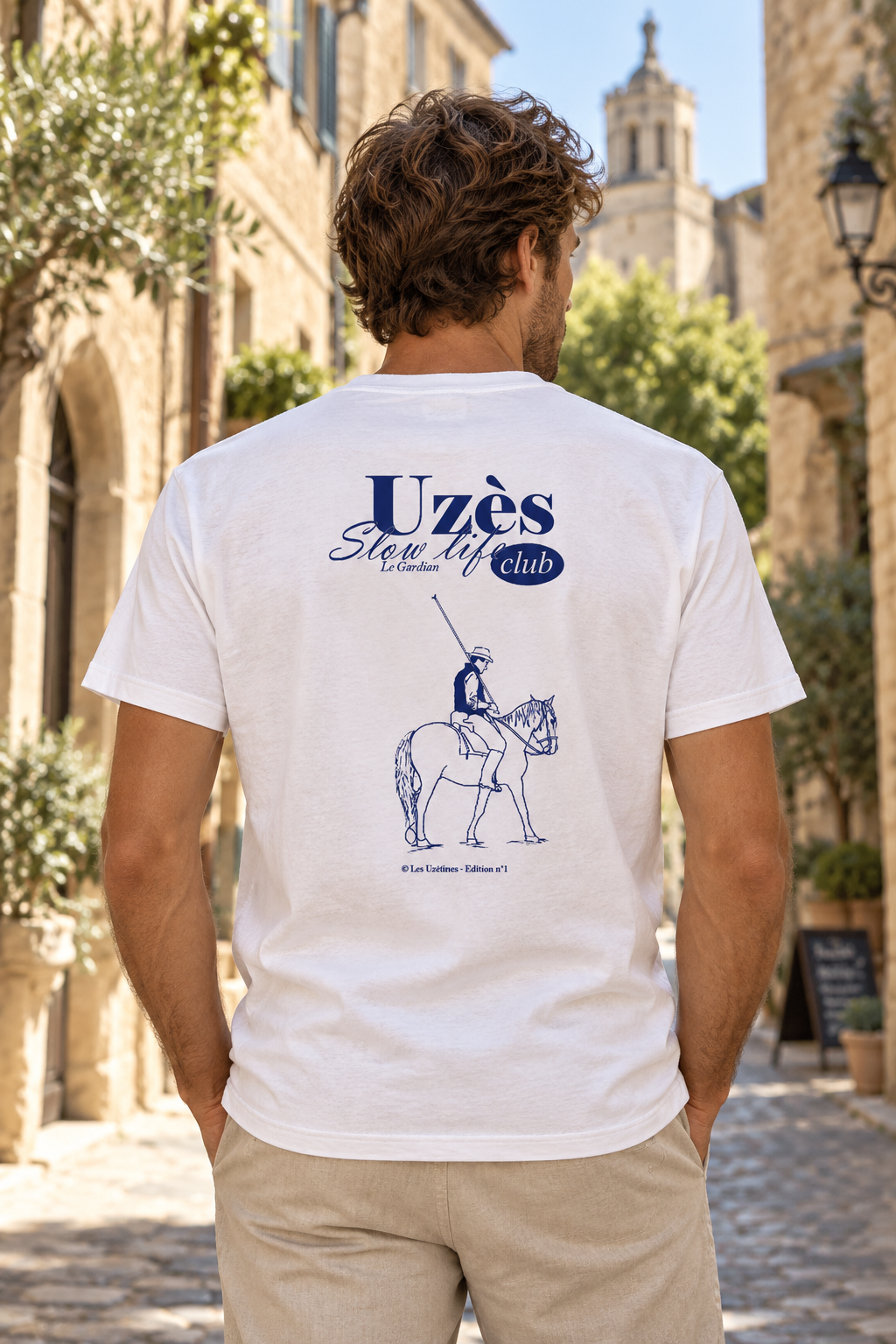 Le Gardian | T-shirt unisexe épais ras du cou  | Gildan® 5000 Blanc